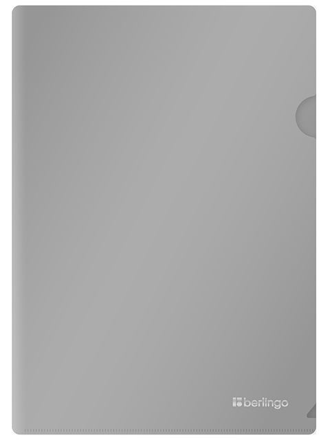 Папка-уголок А4 Berlingo "Metallic", 200мкм, серый металлик