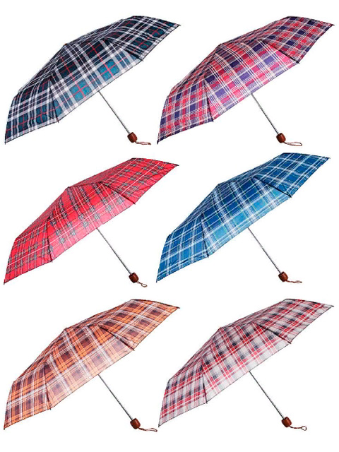 Зонт универсальный, механика, 8 спиц, d=55см, 3727G, 6 цветов