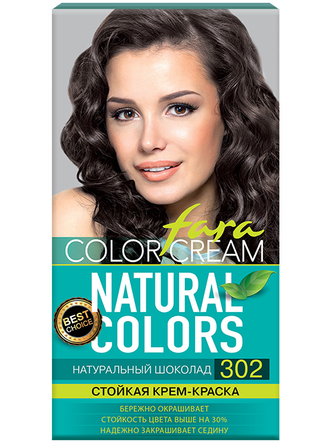 Крем-краска для волос Fara Colors 302 натуральный шоколад