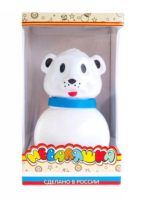 Игрушка-неваляшка "Белый медведь" средняя