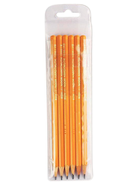 Набор чернографитных карандашей "KOH-I-NOOR" 2В-2Н 6шт. в упак.