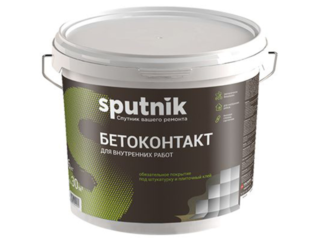 Грунт Бетонконтакт "Спутник" для внутр. и нар. работ 3 кг, ведро