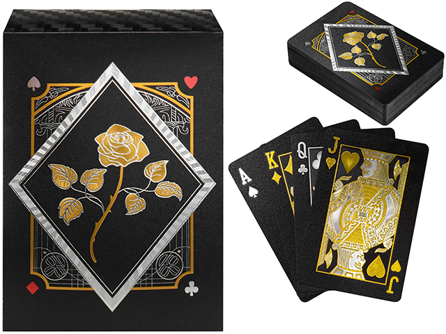 Карты игральные MILAND "Дама Пик" пластиковые чёрные  54 шт.