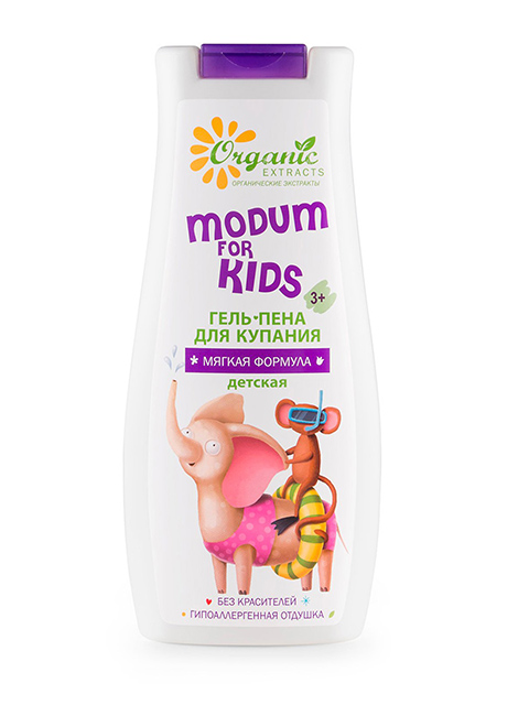 Гель-пена для купания MODUM FOR KIDS "Мягкая формула", 250 мл