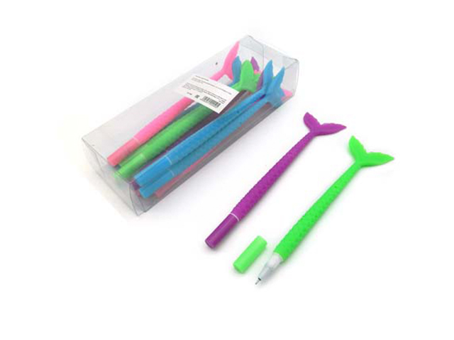 Ручка гелевая фигурная Intelligent "Хвост русалки", мягкий корпус, ассорти
