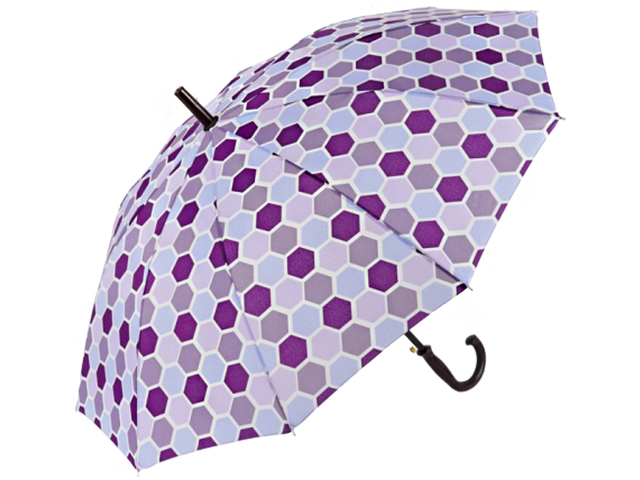 Зонт-трость женский полуавтомат "П/Э" 10 спиц, d=51см, фиолетовый