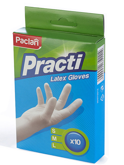 Перчатки нитриловые Paclan Practi р-р М 5 пар в упак