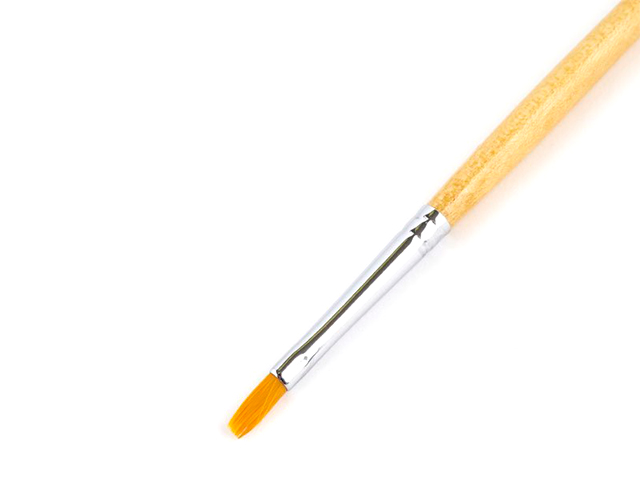 Кисть Синтетика №4 плоская Сонет, длинная ручка