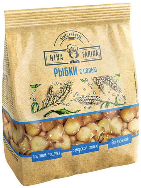 Крекер Nina Farina "Рыбки" с солью, 145г