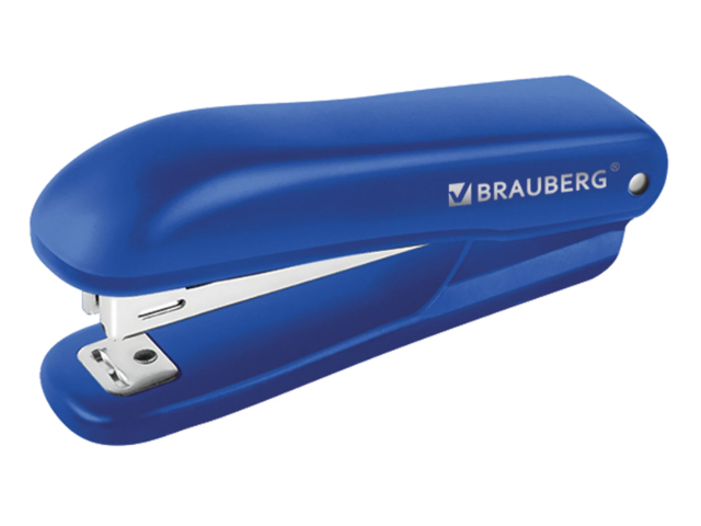 Степлер BRAUBERG "SX-19", №10, до 12 листов, с антистеплером, синий