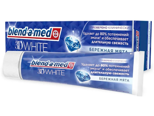 Зубная паста 100 мл Blend-A-Med 3D White Бережная мята