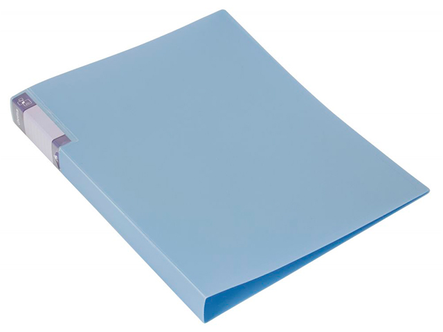 Папка А4 с прижимом Бюрократ "Gems", пластик 0,7 мм, голубой топаз