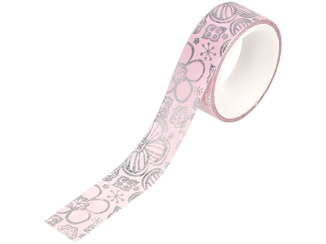 Клейкая лента декоративная MESHU "Pink elegance" 1,5 х 30 см