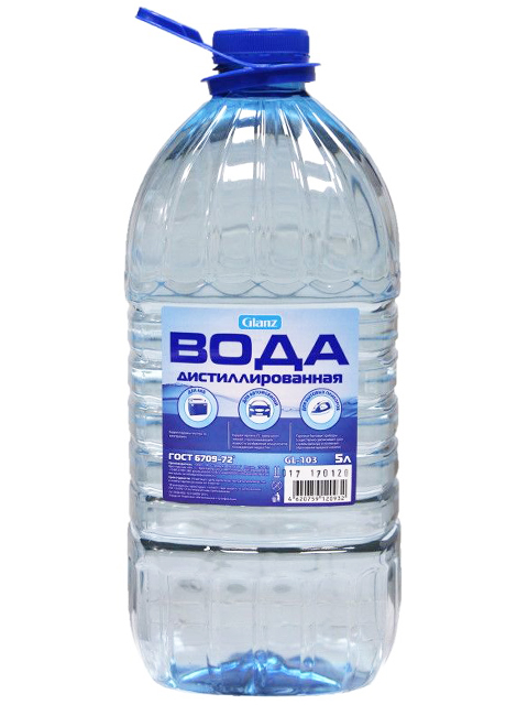 Вода дистиллированная 5л Glanz