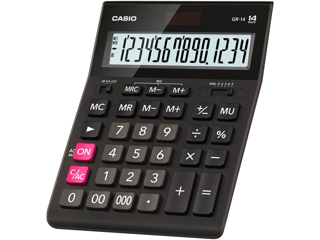 Калькулятор настольный "CASIO" GR-14-W-EH