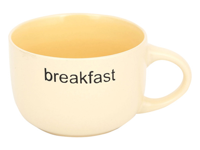 Чашка "Breakfast" 460мл, большая, крем