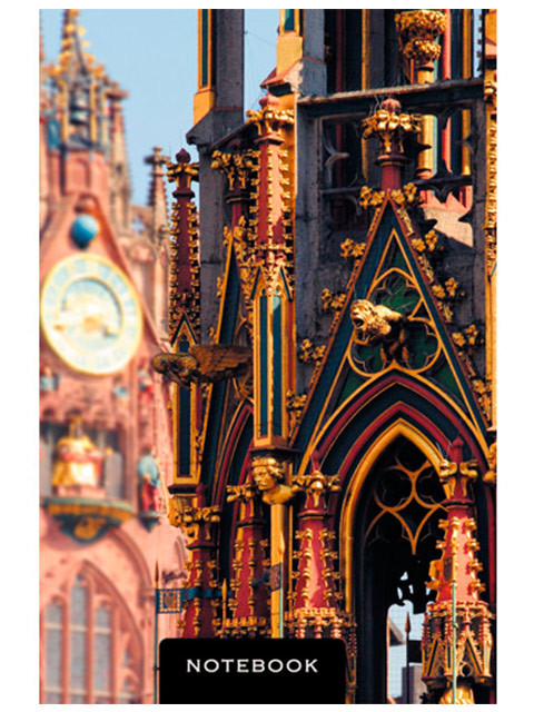 Записная книжка А5 100 листов клетка Listoff "Вокруг света. Сказочная архитектура" обл.7БЦ, ламин.