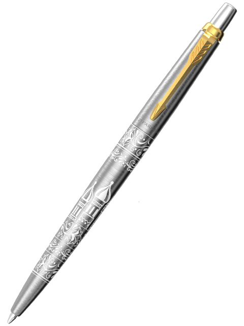 Ручка шариковая автоматическая PARKER "Jotter Россия специальная коллекция" синяя, 1,0мм, в подарочной упаковке
