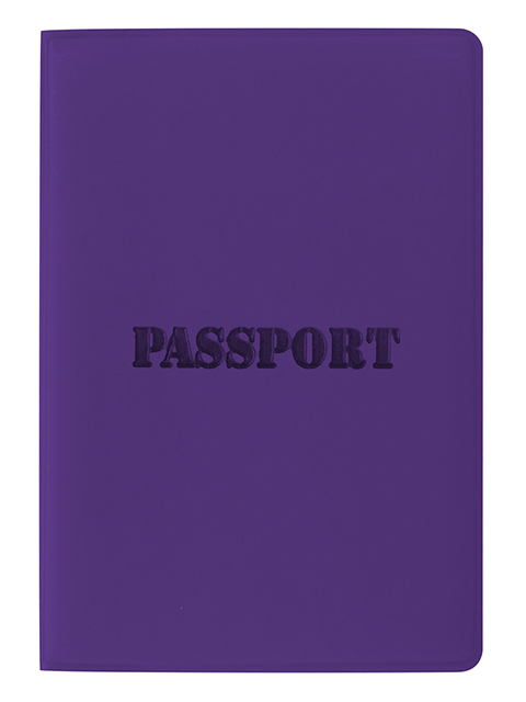 Обложка для паспорта STAFF "Паспорт" полиуретан, фиолетовая