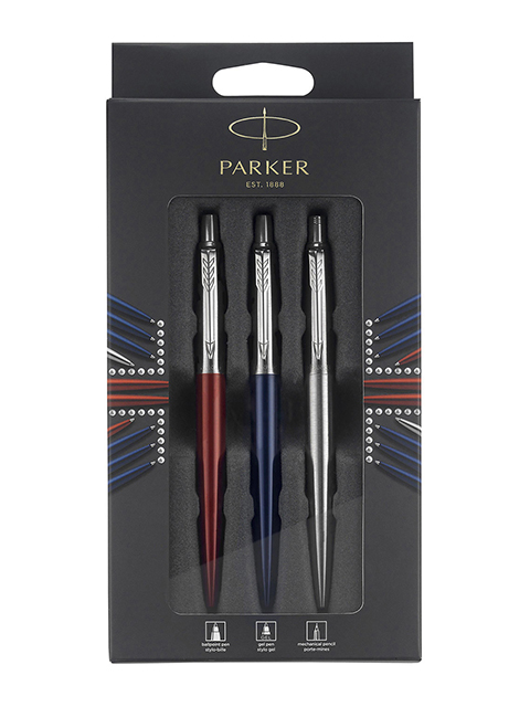 Набор PARKER "Jotter London Trio": ручка шариковая+ гелевая ручка + механический карандаш, в подар. упак.