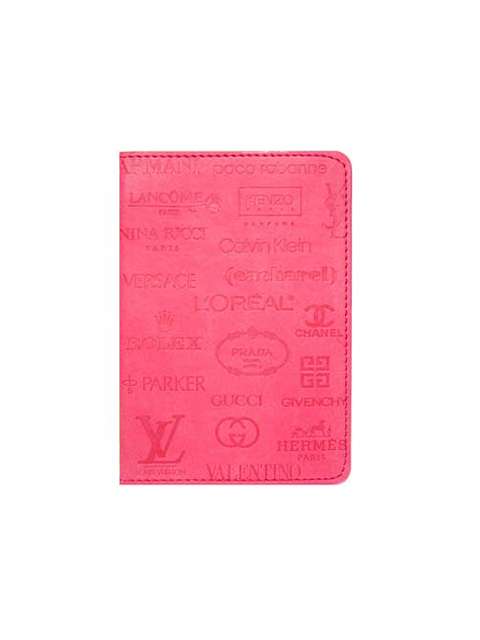 Обложка для паспорта Intelligent "Логотип" розовый к/зам. [BI-32]