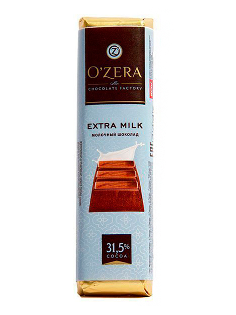 Шоколад O`ZERA "Extra Milk" 40 г, молочный 
