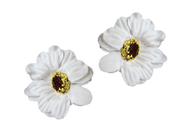 Головки цветов "Ромашка" 4,5см, белый (цена за 1шт)