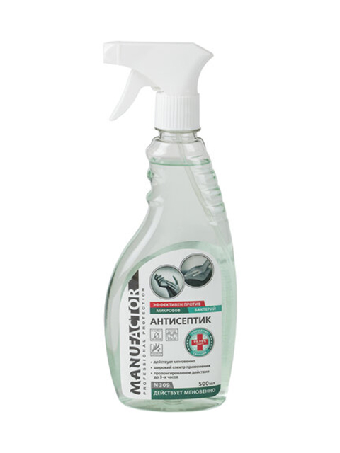 Антисептик для рук (спирт более 66%) 500мл MANUFACTOR, дезинфицир., жидкость, спрей