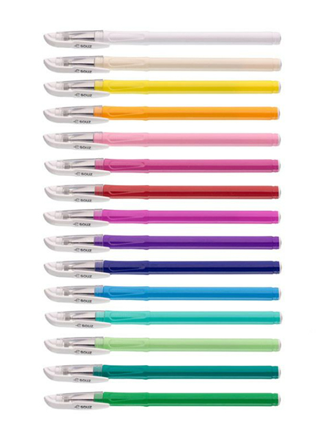 Ручка гелевая "СОЮЗ/ Gel Pen" 0.7мм, корпус цветной, синяя (без штрих-кода)