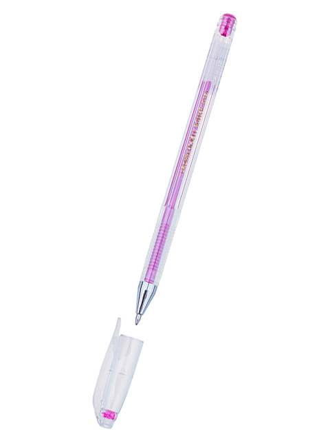 Ручка гелевая Crown "Hi-Jell Metallic" 0,7 мм, Металлик розовая