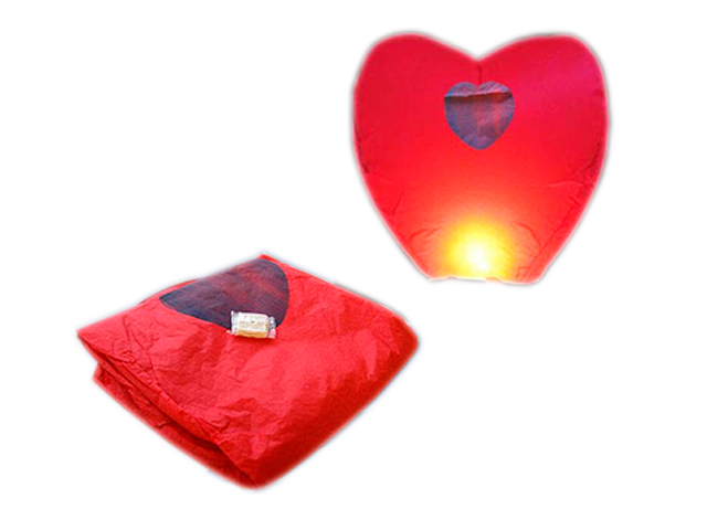 Китайский фонарик "Сердце" 90 х 90 х 35 см, 2 цвета