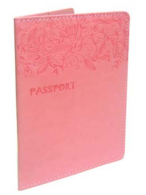 Обложка для паспорта Intelligent "Цветочный узор" светло-розовый к/зам. 