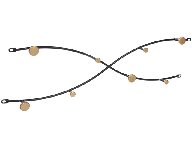 Ключница "Лофт вост" 8 крючков, 55х15см, металлическая, элла, черный