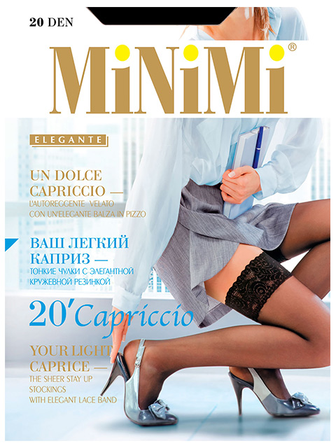Чулки женские MiNiMi "Capriccio 20" Nero L/XL