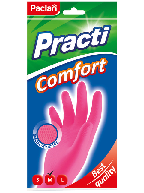 Перчатки резиновые Paclan "Practi Comfort" р-р M