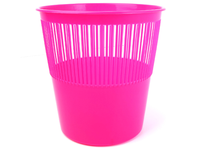 Корзина для бумаг Schreiber/Tukzar, 12л пластиковая розовая флуоресцентная