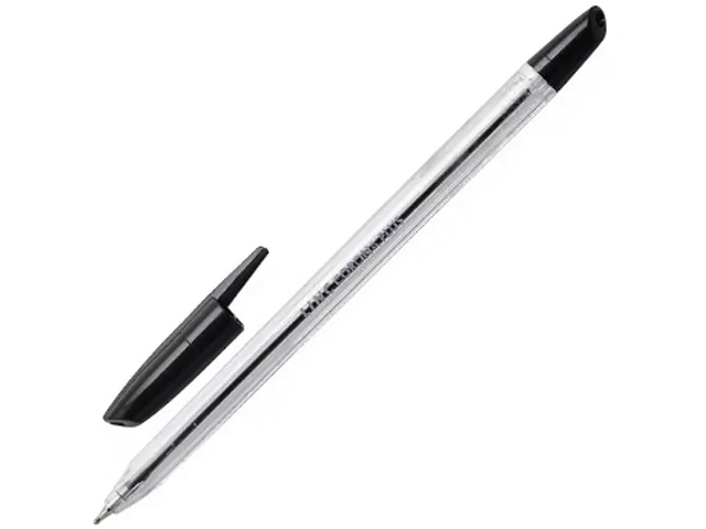 Ручка шариковая LINC "Corona plus" 0,7 мм, прозрачный корпус, черная