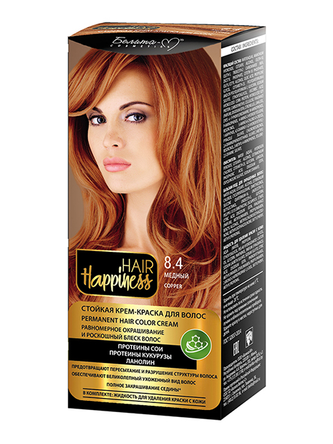 Крем-краска для волос HAIR Happiness 8.4 Медный