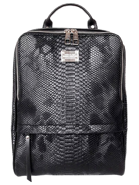 Рюкзак женский Elegant Quality, натуральная кожа, черный, 25х12х36 см
