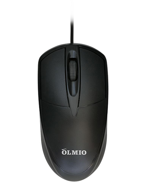 Мышь компьютерная OLMIO CM-02, проводная, черная