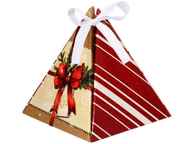 Бонбоньерка складная "Подарок" 7х7х7,5см