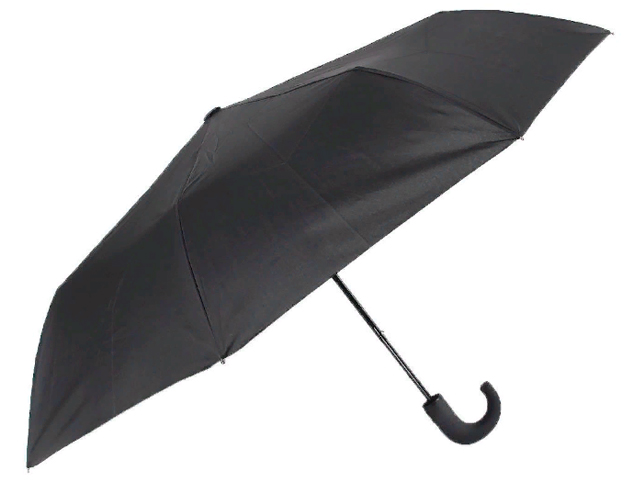 Зонт мужской, полуавтомат, 3319В, черный, 8 спиц, d=55см