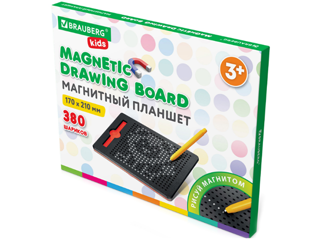 Планшет-доска магнитный для рисования Brauberg Kids "MAGPAD MEDIUM" 17х21см 380 шариков