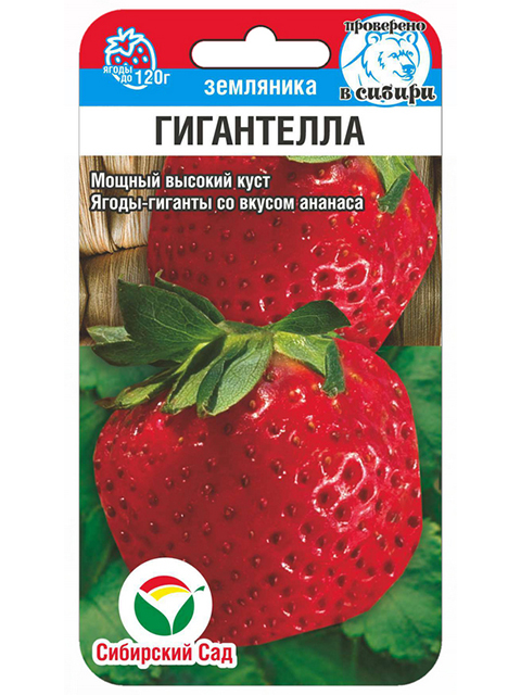 Земляника Гигантелла, 10шт, ц/п, Сиб Сад