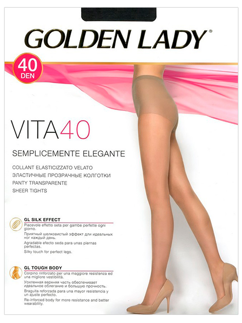 Колготки женские Golden Lady "Vita 40" Nero 5-XL