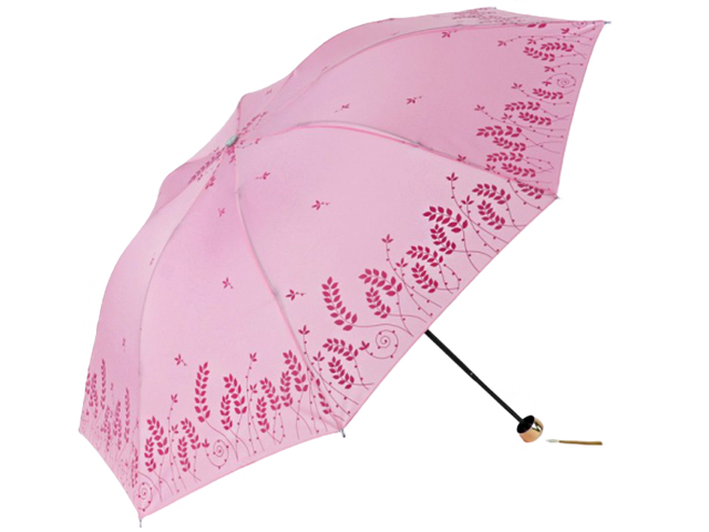 Зонт женский, механика "Колоски" d=48см, 8 спиц, розовый