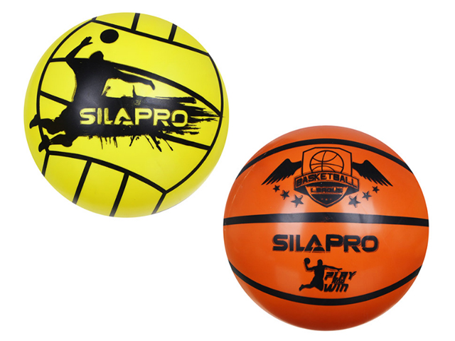 Мяч игровой SILAPRO (баскетбол, волейбол), ПВХ, 22см