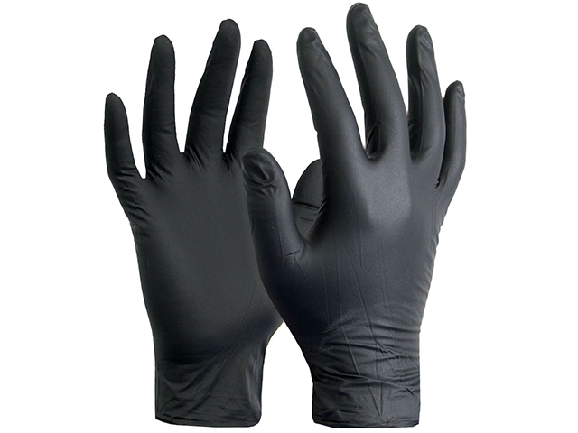 Перчатки нитриловые черные L, 50 пар
