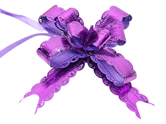 Бант оформительский "Бабочка №1,8" фиолетовый, 10шт. в упак.