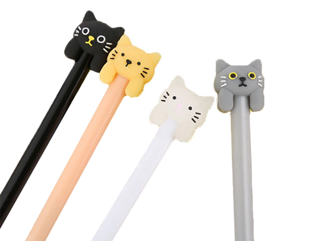 Ручка гелевая Centrum "Веселые коты" 0,5 мм, синий, 4 дизайна